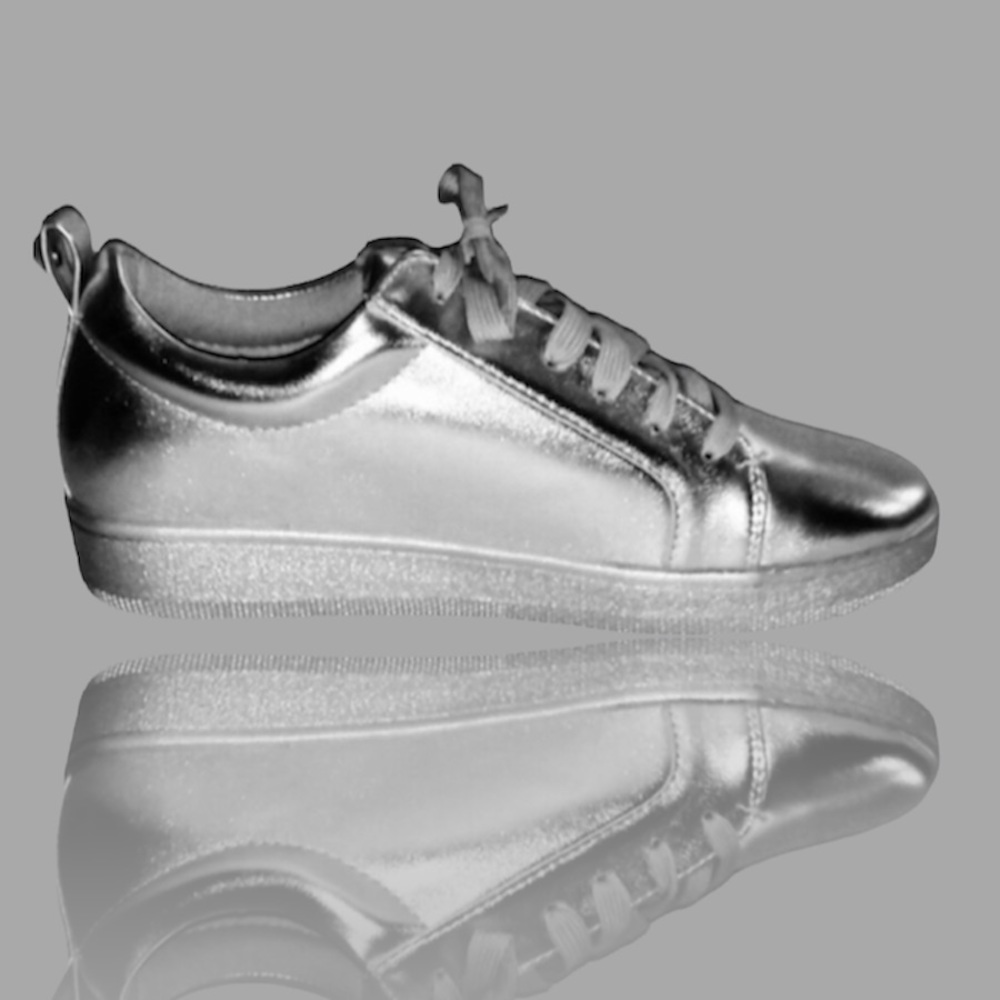🆕Silver Metallic Fashion Sneaker